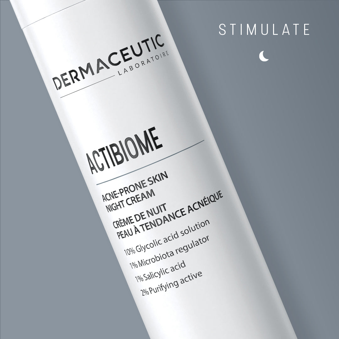 Overnight cream for acne-prone skin with purifying actives to reduce breakouts and inflammation.