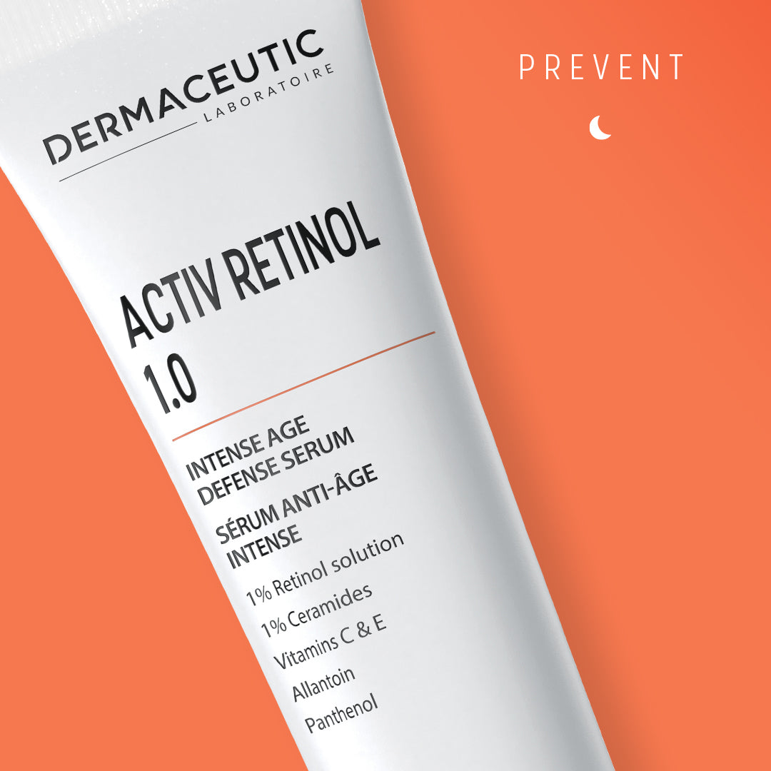 High-strength retinol serum with ceramides and antioxidants to reduce fine lines and wrinkles.