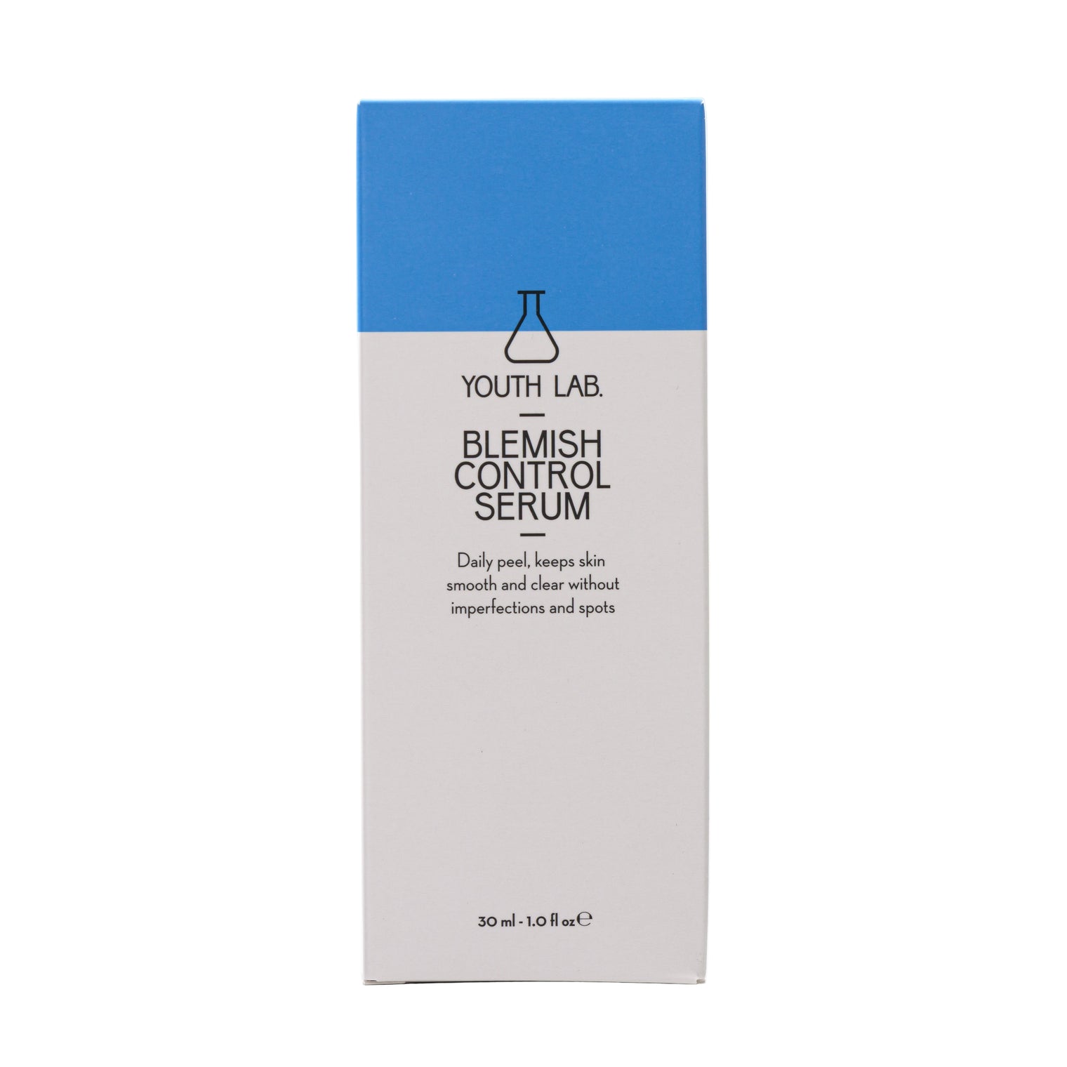 YOUTH LAB Blemish Control Serum packaging on a white background