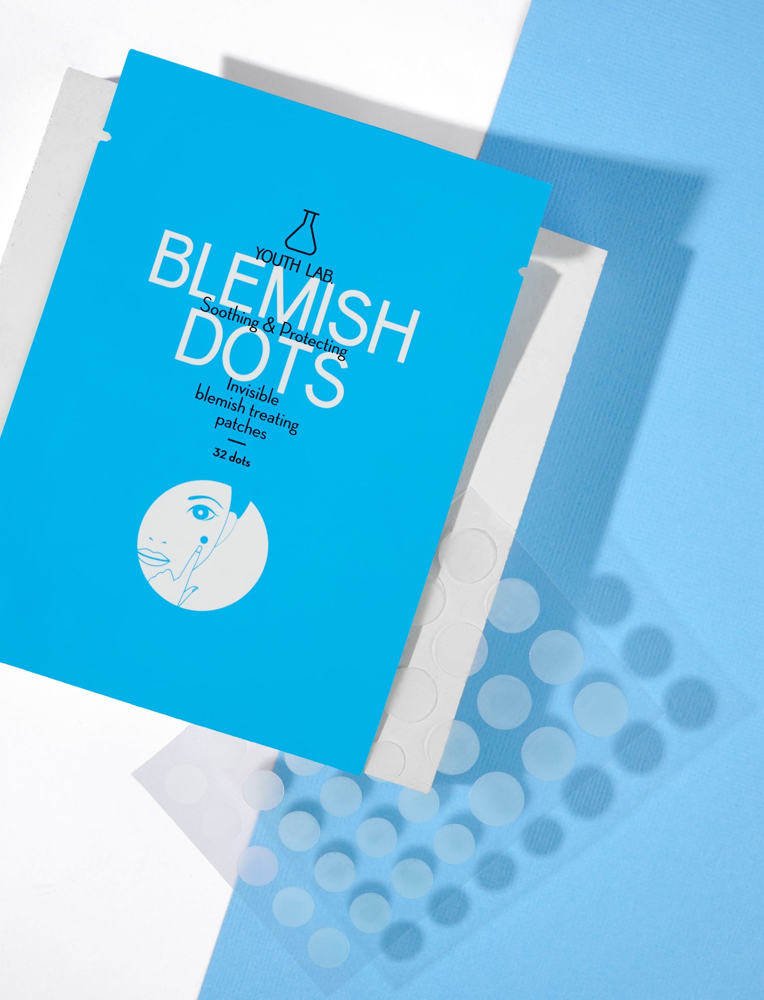 Acne treatment patches in two sizes for targeted blemish and blackhead removal