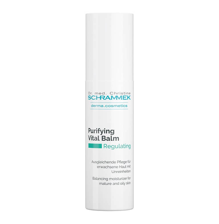 Skincare balm for clearer, firmer skin, formulated to fight signs of aging and inflammation.