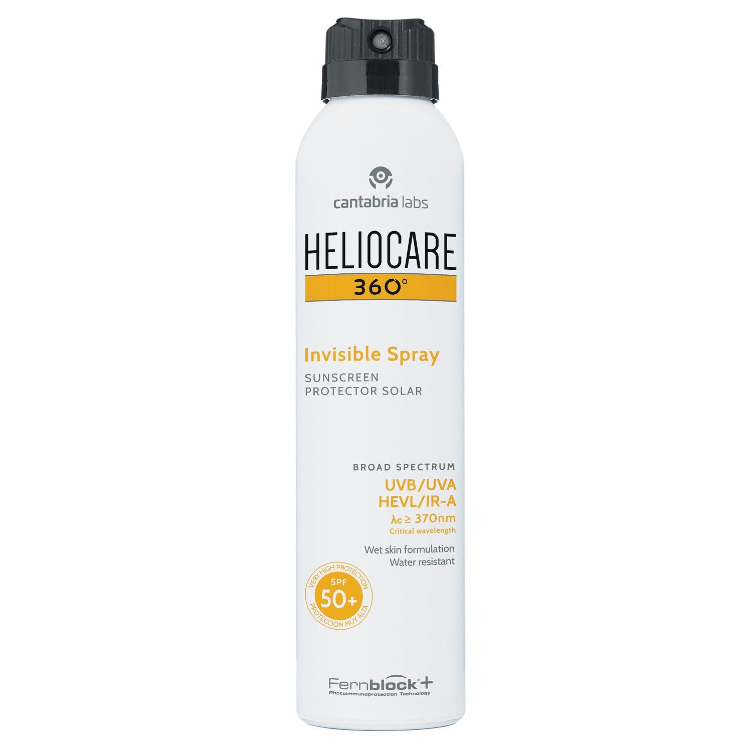 Heliocare 360° Invisible Spray SPF 50+ offers full-spectrum, antioxidant-rich sun protection with Fernblock®+, fast absorption & a weightless invisible finish.