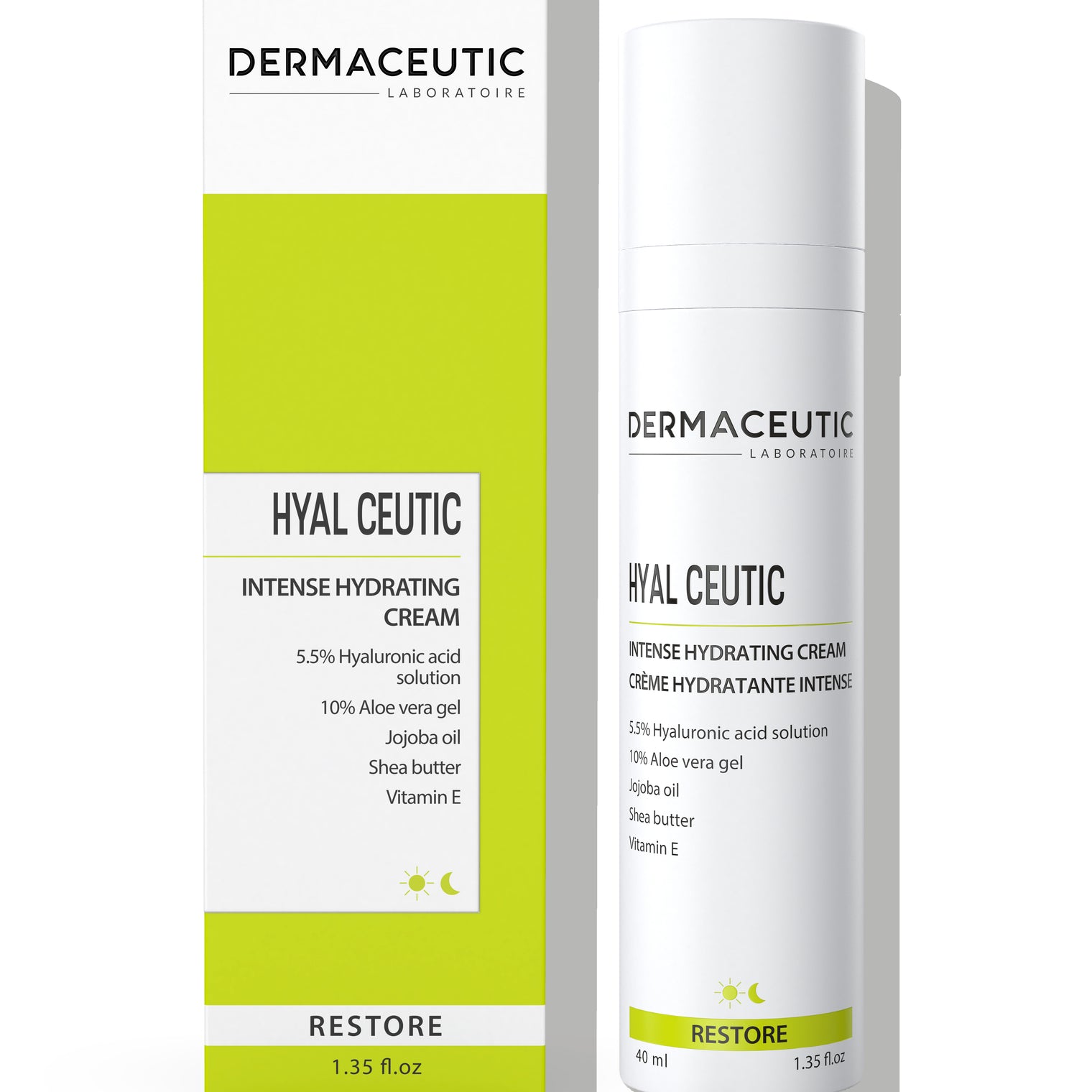 Dermaceutic Hyalceutic cream with hyaluronic acid for post-procedure hydration and skin recovery.