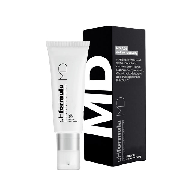 pHformula MD AGE Active Recovery serum bottle for anti-ageing, skin repair and hydration support