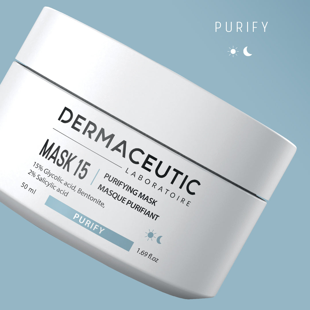 Purifying clay mask with bentonite and AHA for smoother texture and detoxified skin