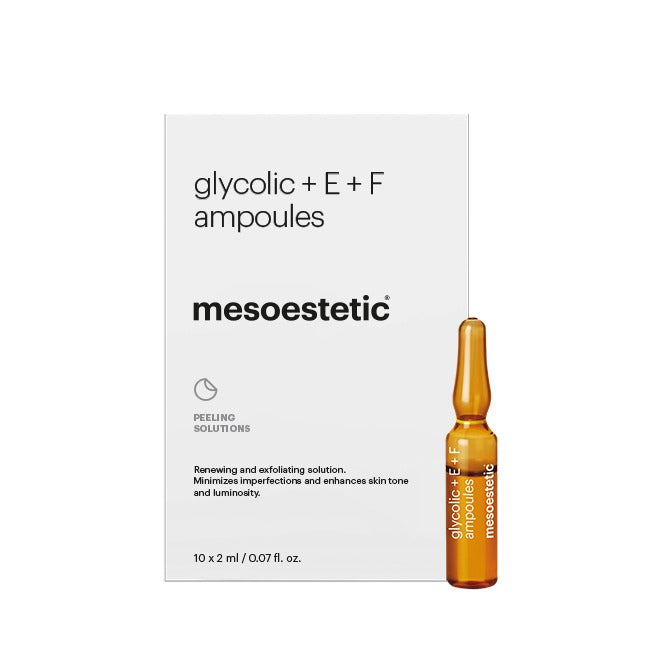 Mesoestetic Glycolic E&F ampoule set for skin renewal treatment