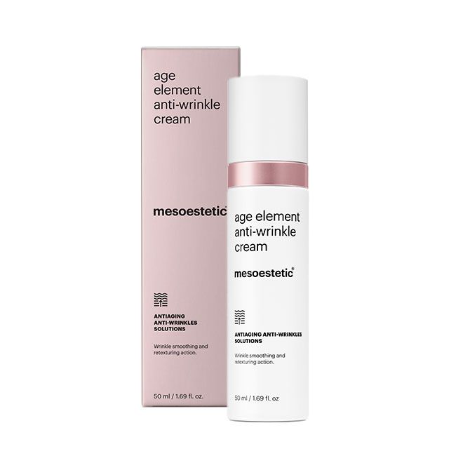 Mesoestetic Age Element Anti-Wrinkle Cream 50ml jar on white background.