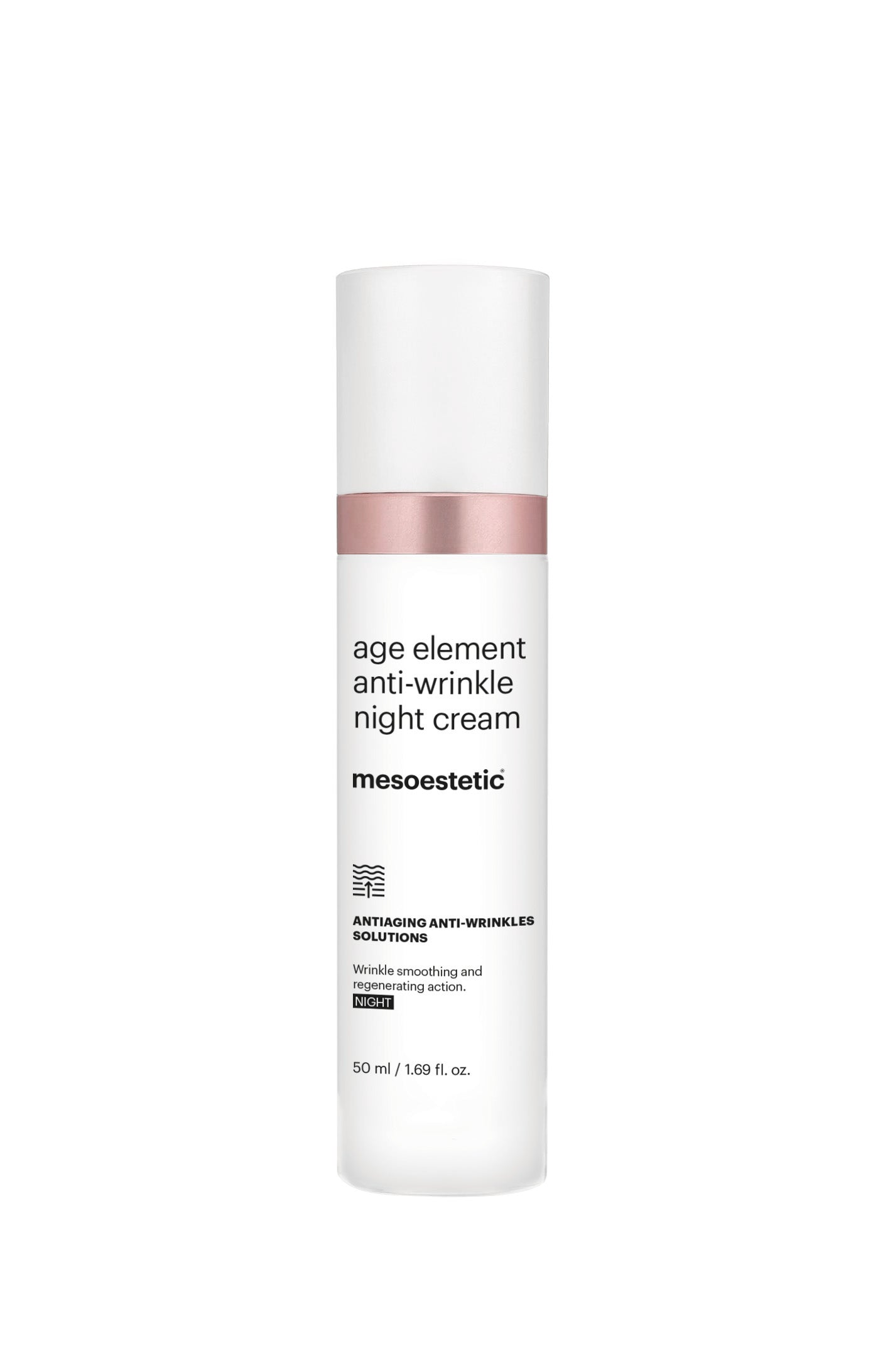 Rich texture of Mesoestetic Anti-Wrinkle Night Cream for evening use.