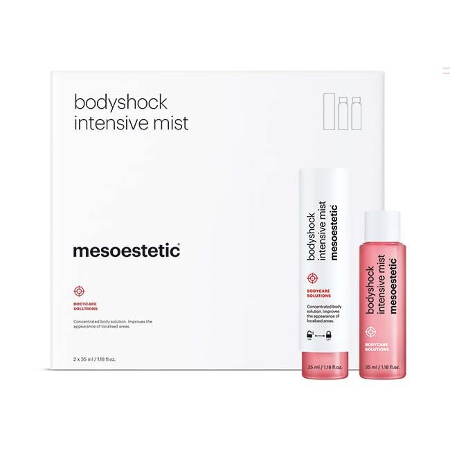 Mesoestetic Bodyshock Intensive Mist body contouring spray.