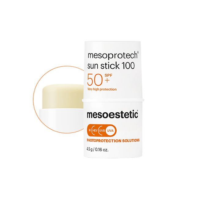High-protection, hydrating sun stick with rosehip oil and Mesoprotech Complex