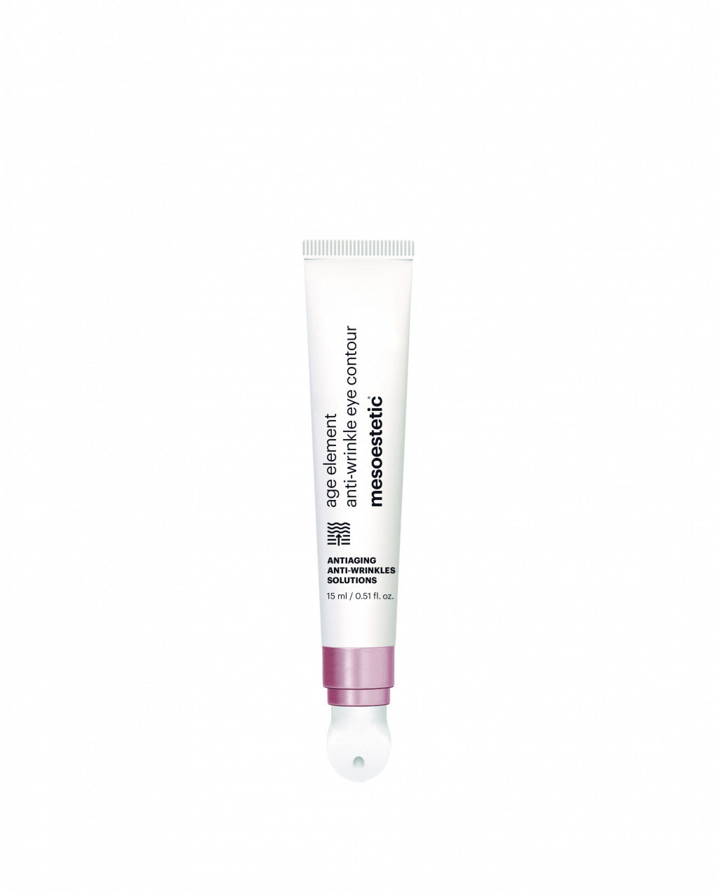 Cooling ceramic applicator of Mesoestetic Anti-Wrinkle Eye Contour in close-up.