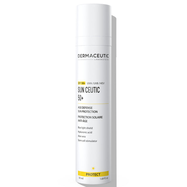 Post-procedure sunscreen with SPF 50 and antioxidants to protect and soothe skin.