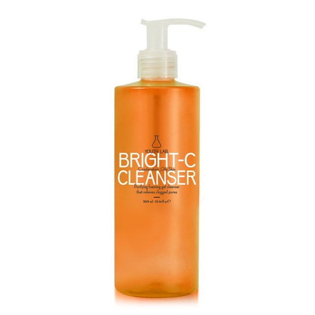 Bright-C Cleanser foaming gel with Vitamin C and papaya enzymes for radiant, even-toned skin and daily exfoliation.