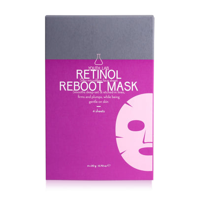 Retinol sheet mask for mature skin that reduces wrinkles, improves elasticity, and boosts hydration.