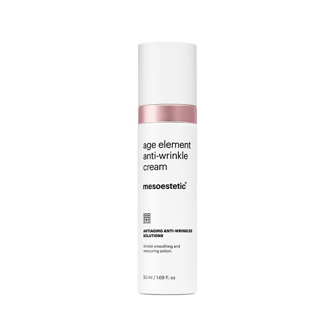 Texture of Mesoestetic Anti-Wrinkle Cream shown with smooth, rich finish.