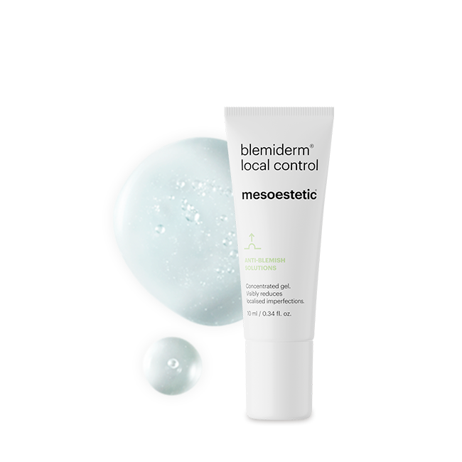 Fast-acting anti-blemish gel with glycolic, salicylic, and mandelic acids.
