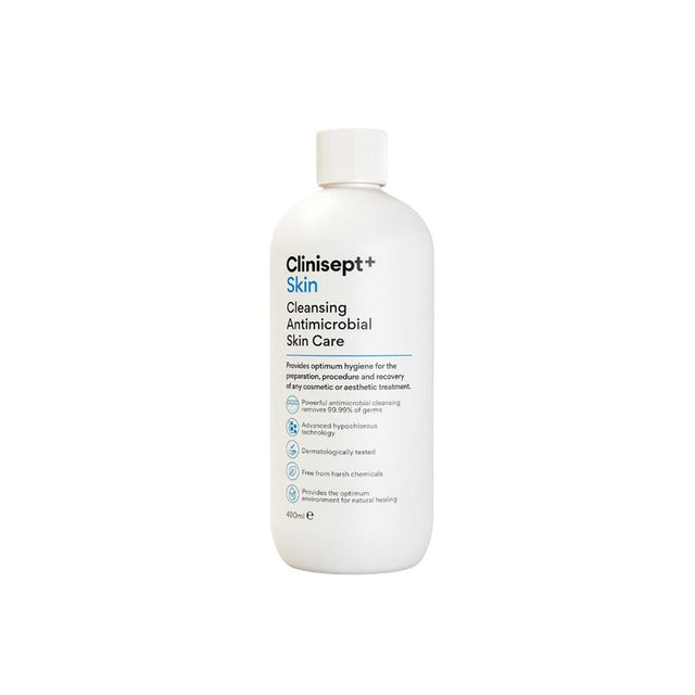 Professional-grade Clinisept+ HOCL spray for skin prep and recovery after aesthetic treatments.