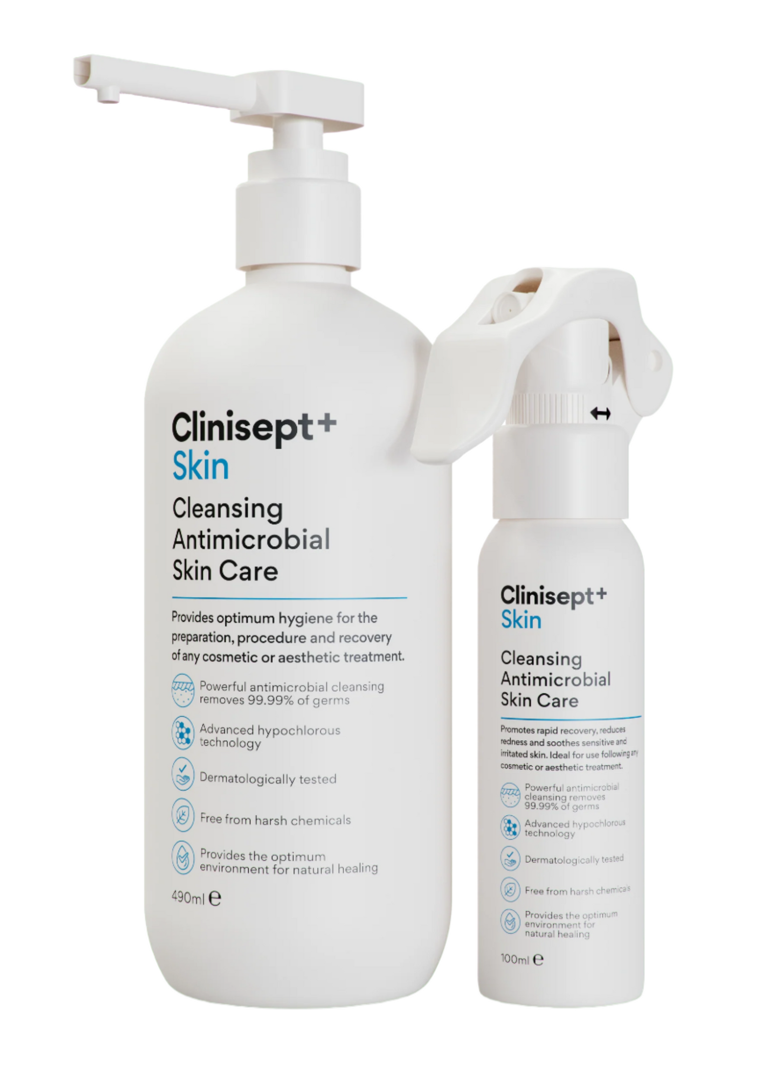 Clinisept+ hypochlorous acid spray – gentle, pH-balanced solution for reducing redness and promoting healing.