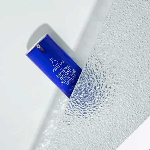 Peptide serum targeting fine lines, sagging skin, pigmentation, and scars for smoother, more radiant skin."