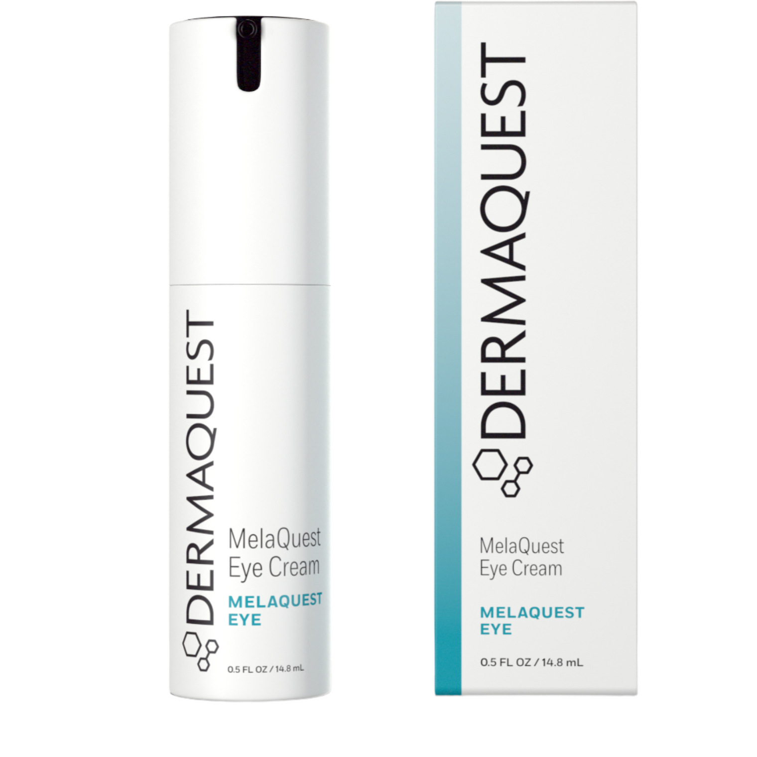 MelaQuest Eye Cream targeting dark circles and puffiness with antioxidants and peptides for brighter, refreshed eyes.