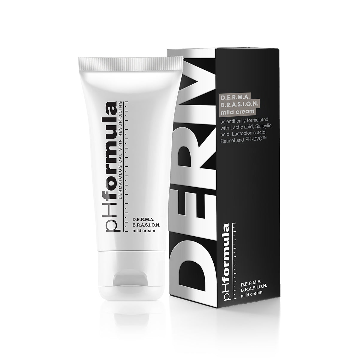 pHformula DERMABRASION Mild Cream with lactic acid, salicylic acid, and retinol for smooth, radiant skin
