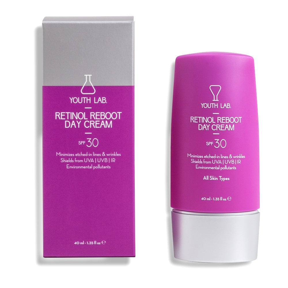 Day cream with gentle retinoids and SPF 30 to smooth fine lines, renew skin cells, and protect against sun and pollution