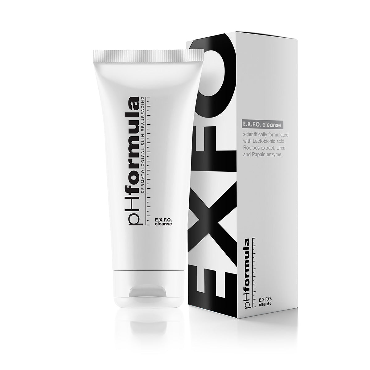 Exfoliating cleanser with papain enzyme, lactobionic acid, and vitamin B5 for smooth, hydrated skin