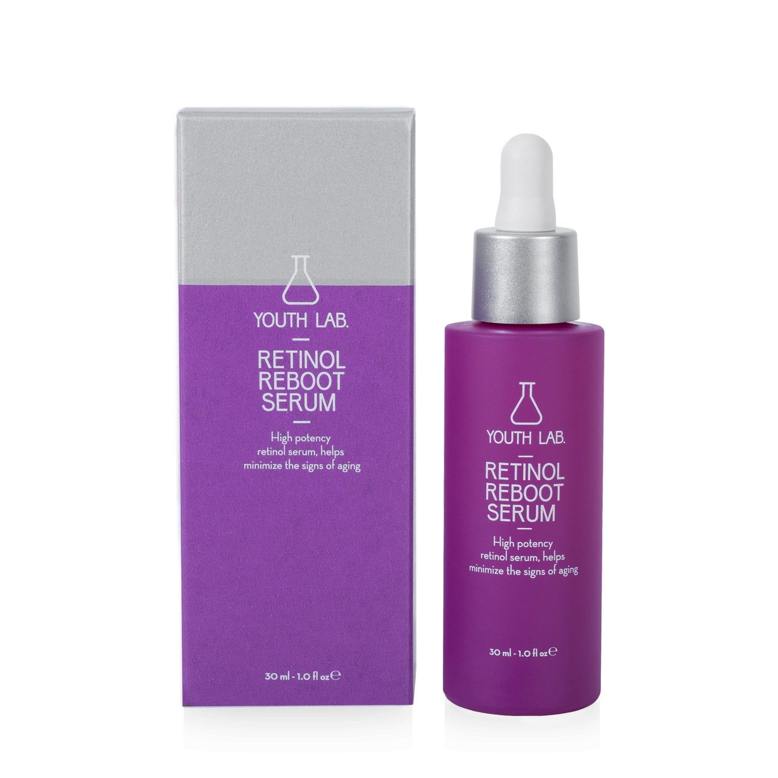 Retinol serum with hyaluronic acid and kelp extract to firm, hydrate, and reduce fine lines.