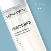 Daily face cleanser for oily skin with zinc to remove excess sebum and impurities.