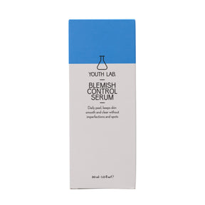 YOUTH LAB Blemish Control Serum packaging on a white background