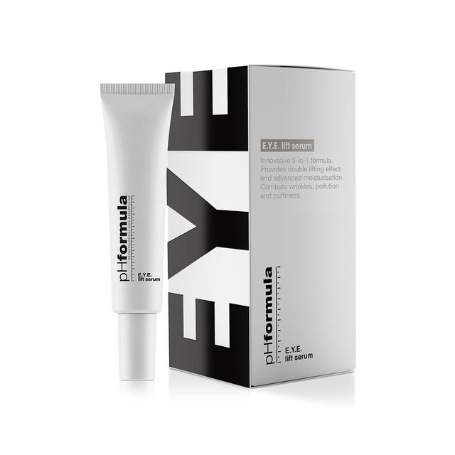 Anti-ageing eye serum with Prolifting complex, InTensor extract, and caffeine to lift, firm, reduce puffiness, and combat fine lines with a cooling roller-ball applicator