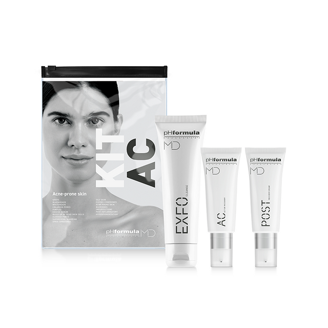 pHformula MD AC Active Recovery – targeted acne treatment serum in sleek white tube, designed for oily and breakout-prone skin