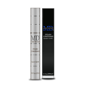 Eyelash conditioner with packaging on a white background
