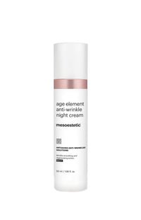 Rich texture of Mesoestetic Anti-Wrinkle Night Cream for evening use.