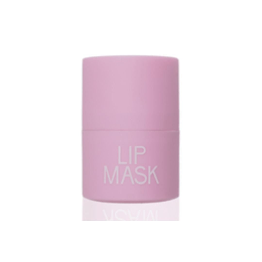 Pink lip mask container with 'LIP MASK' text on a white background