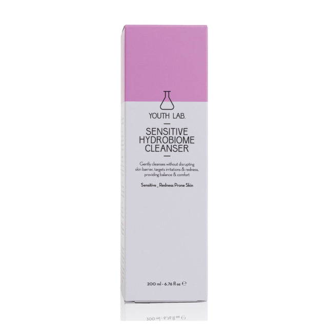 Youth Lab Sensitive Hydrobiome Cleanser emulsion to foam cleanser for sensitive and redness-prone skin