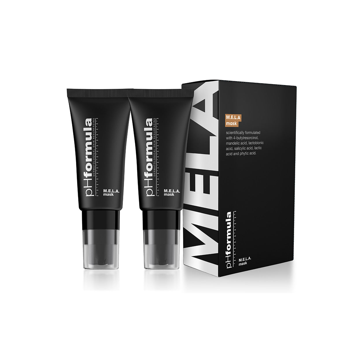 pHformula MELA mask for hyperpigmentation treatment with 4-Butylresorcinol, retinol, and lactobionic acid to brighten dark spots, melasma, and uneven skin tone