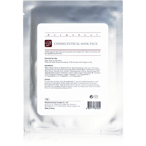Single-use sheet mask infused with growth factors, hyaluronic acid, aloe vera, and arbutin for targeted age correction, hydration, and skin barrier support.