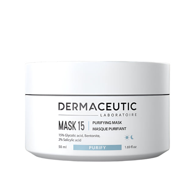 Deep pore-cleansing facial mask with glycolic acid and bentonite for clear, refined skin.