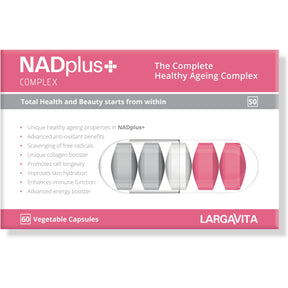 Anti-ageing supplement with NAD+, detox, and antioxidant complexes – supports cellular repair, skin health, and longevity.