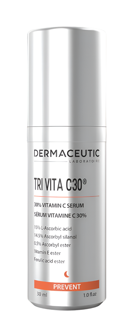 Triple-action vitamin C serum with vitamin E for youthful, radiant skin.