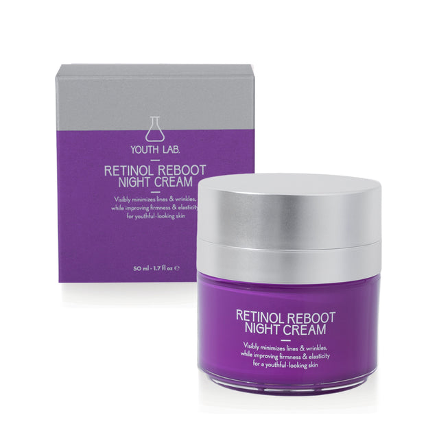 Youth Lab night cream with retinoids and niacinamide to reduce wrinkles and improve skin firmness overnight